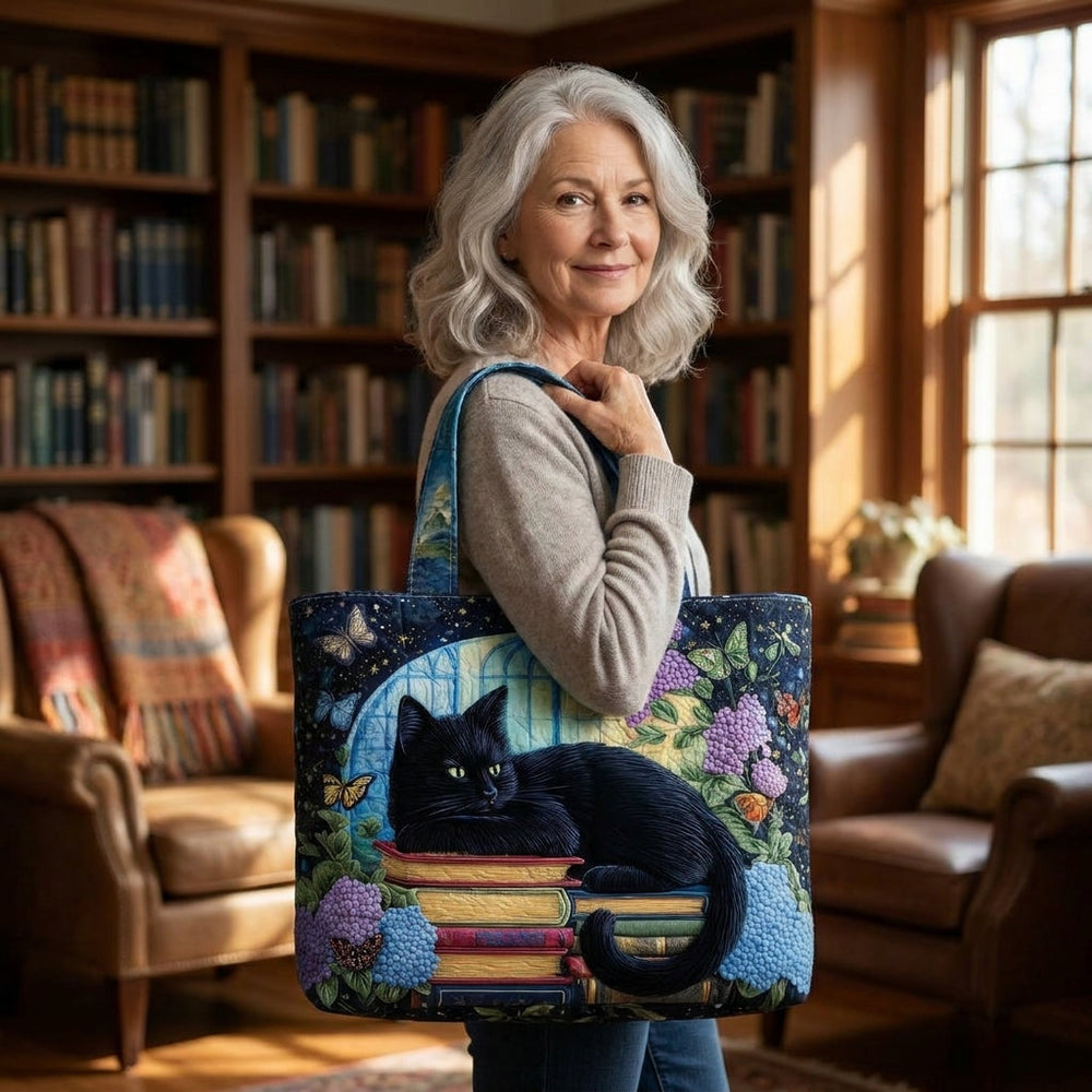 Bolso Artesanal — Gato Negro sobre Libros: en contexto