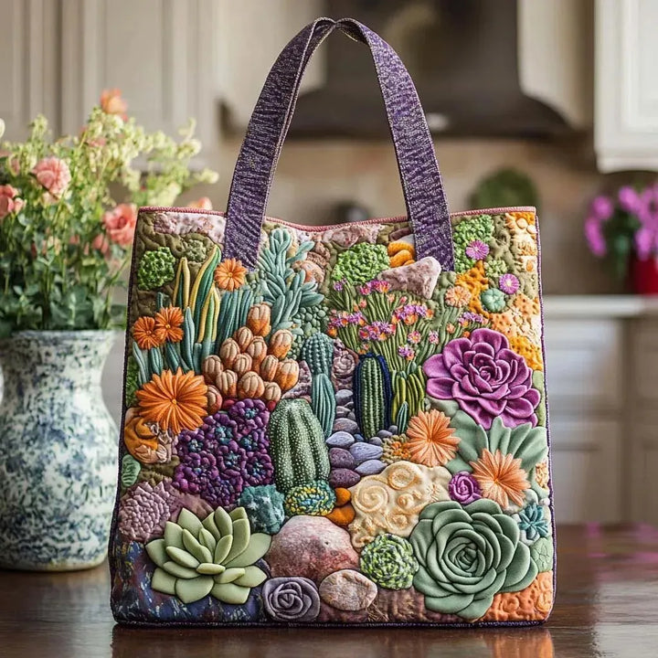 Bolso Tote Artesanal — Jardín de Suculentas