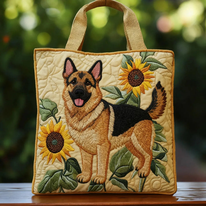 Bolso Artesanal — Pastor Alemán Floral