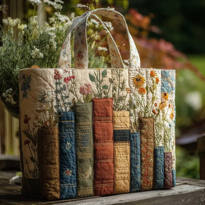 Bolso Artesanal Acolchado — Libros y Flores