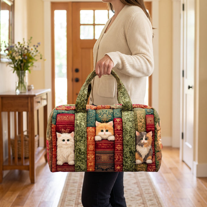Bolso de Viaje Acolchado — Capítulo de Gatos: en uso
