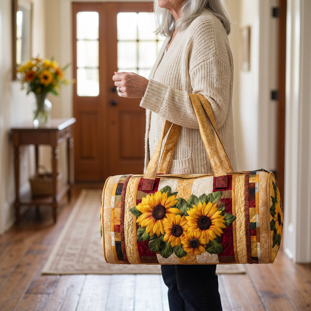 Bolso de Viaje Acolchado — Luz Cálida: en uso