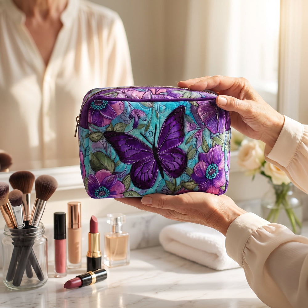 Neceser Acolchado — Mariposas en Flor: en uso