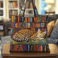 Bolso Tote Acolchado — Siesta de Gato entre Libros
