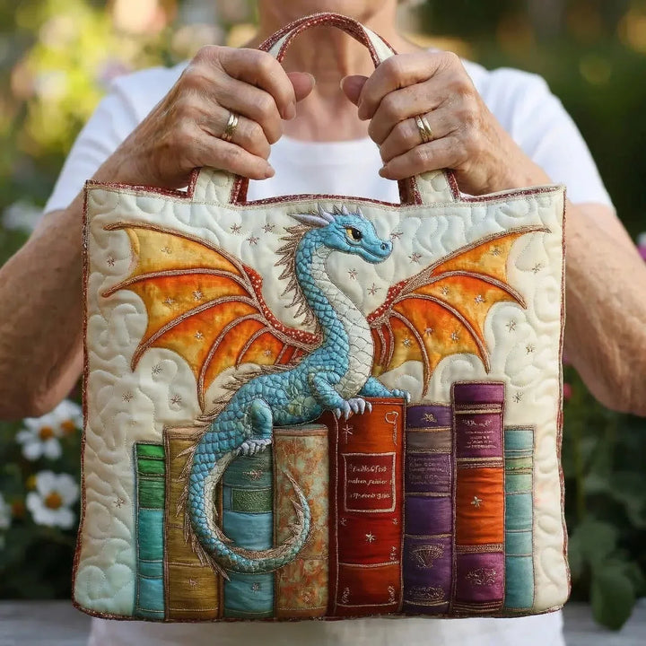 Bolso Acolchado — Dragón Esmeralda Guardián de Libros