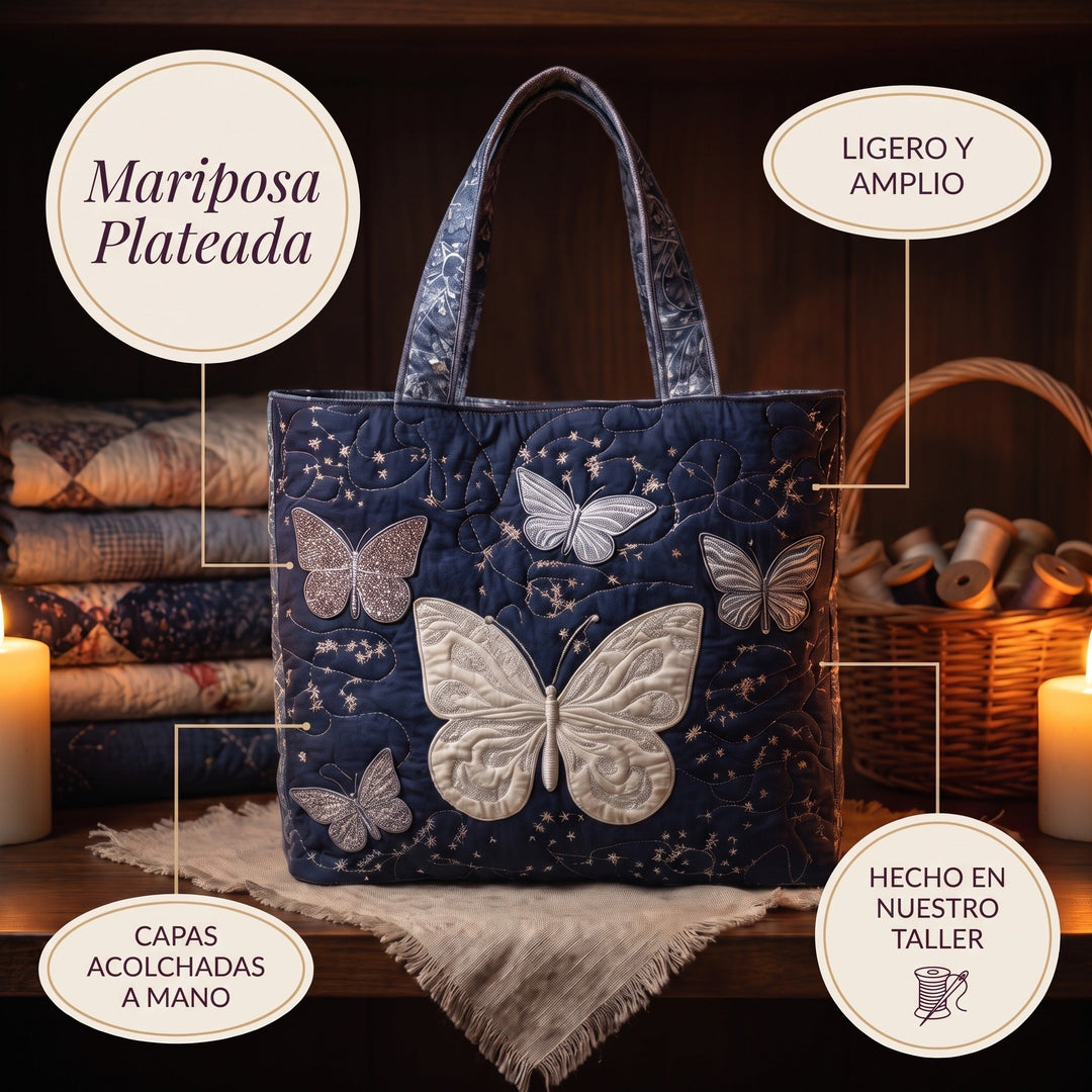 Bolso Artesanal — Mariposa Plateada
