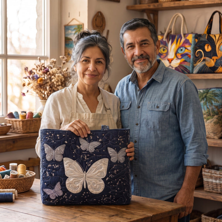 Bolso Artesanal — Mariposa Plateada