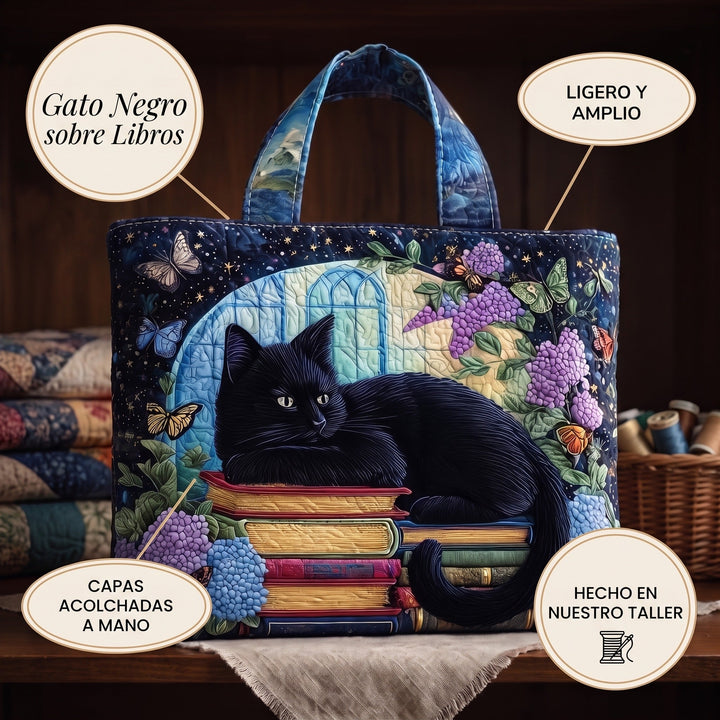 Bolso Artesanal — Gato Negro sobre Libros