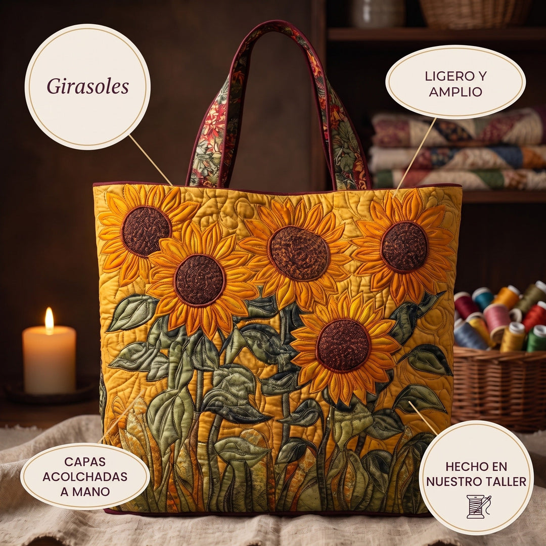 Bolso Acolchado Clásico — Girasoles