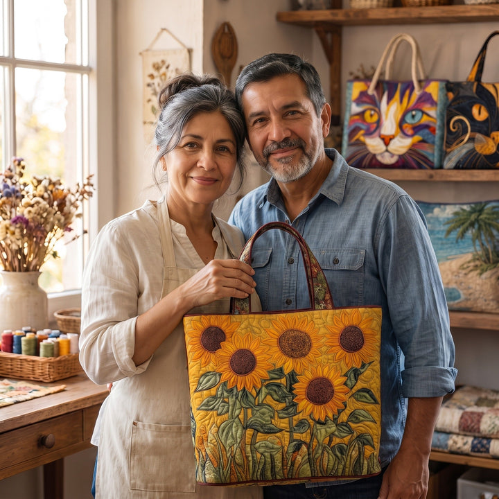 Bolso Acolchado Clásico — Girasoles