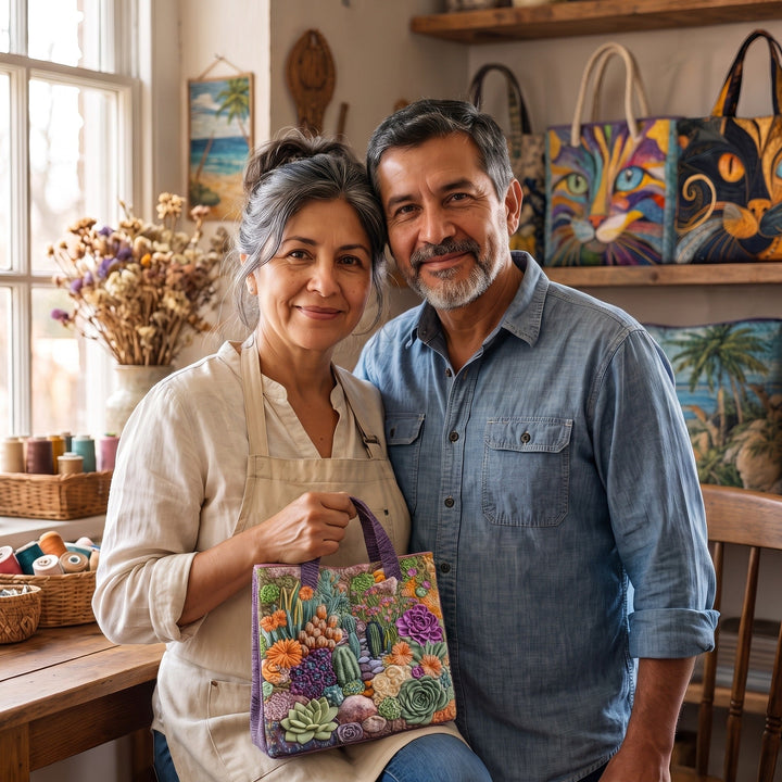 Bolso Tote Artesanal — Jardín de Suculentas