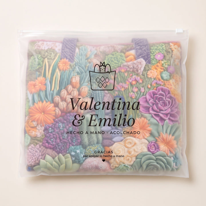 Bolso Tote Artesanal — Jardín de Suculentas