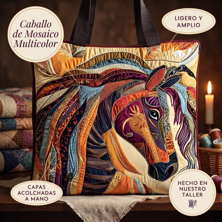 Bolso Artesanal — Caballo de Mosaico Multicolor