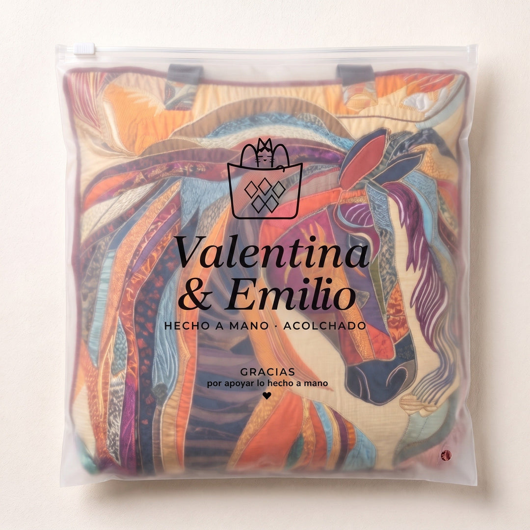 Bolso Artesanal — Caballo de Mosaico Multicolor