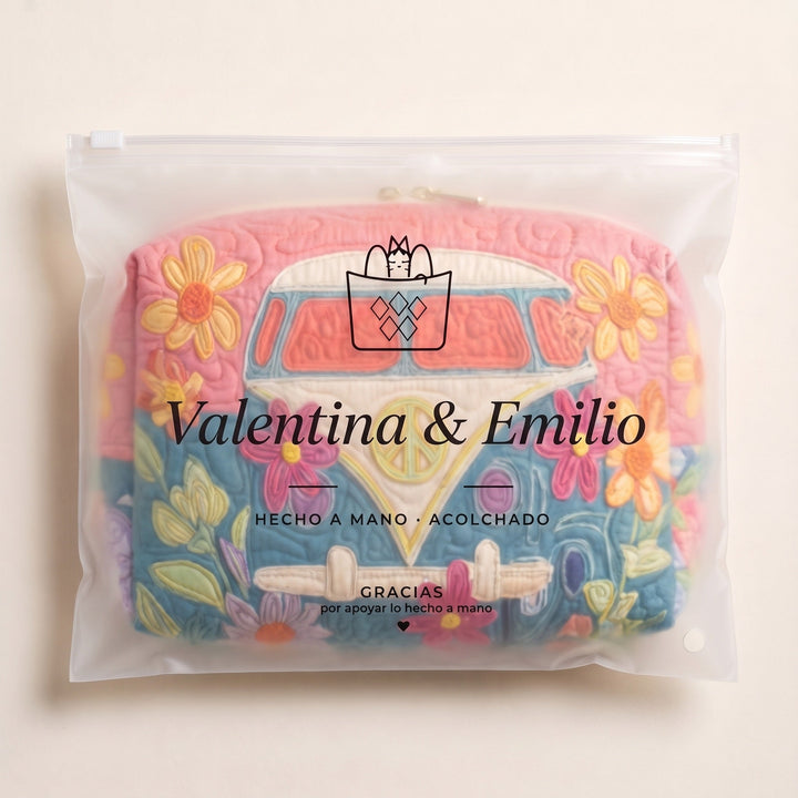 Neceser Acolchado — Viaje Floral Retro