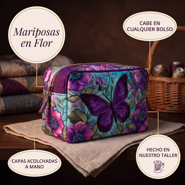 Neceser Acolchado — Mariposas en Flor