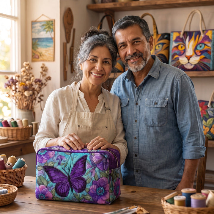 Neceser Acolchado — Mariposas en Flor