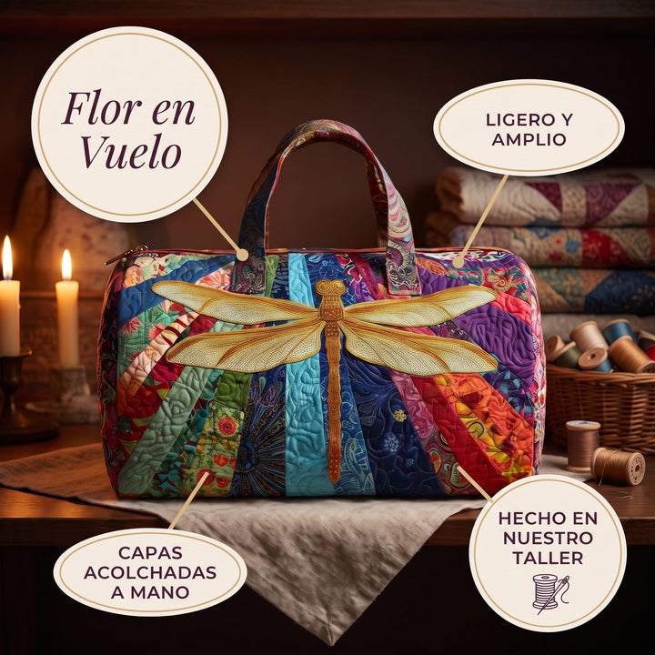 Bolso de Viaje Acolchado — Flor en Vuelo