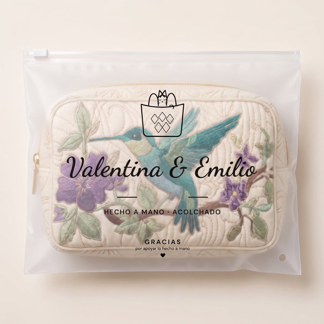Neceser Acolchado — Colibrí en Flor