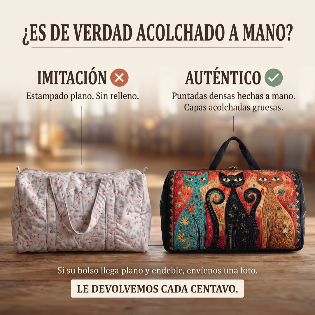 Bolso de Viaje Acolchado — Trío de Gatos Encantados