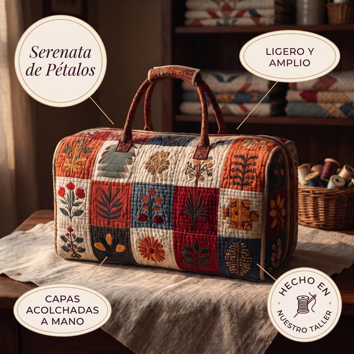 Bolso de Viaje Acolchado — Serenata de Pétalos