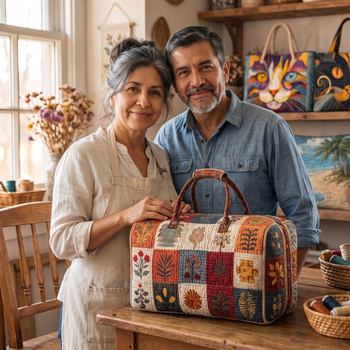 Bolso de Viaje Acolchado — Serenata de Pétalos