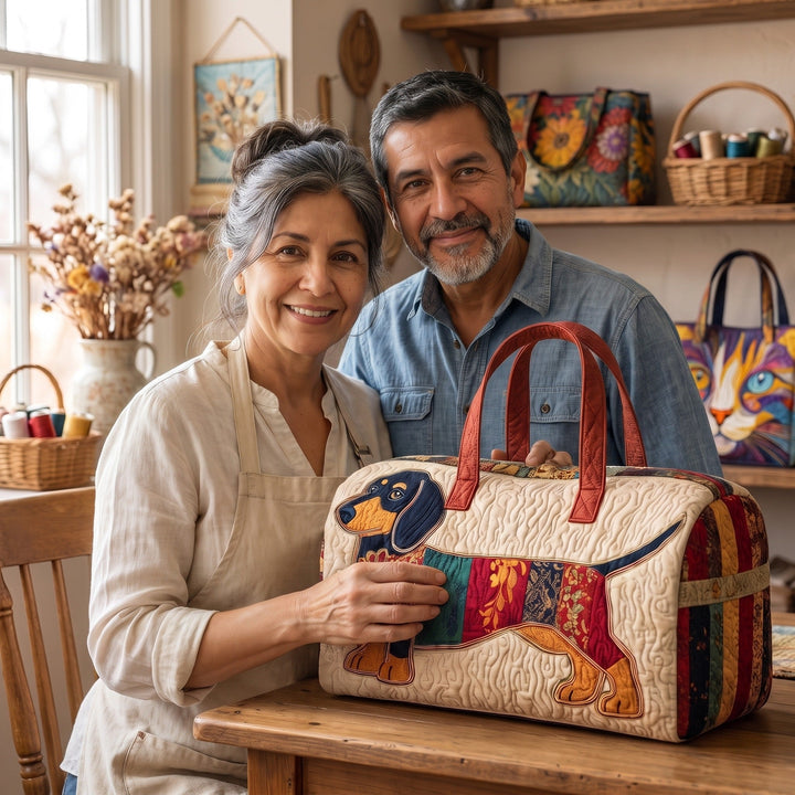 Bolso de Viaje Acolchado — Perrito de Retazos