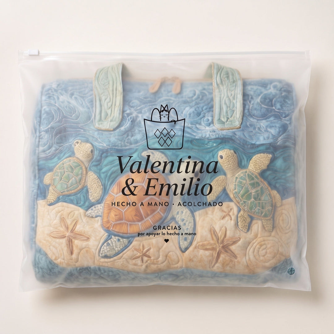 Bolso de Viaje Acolchado — Tortuguita Adorable