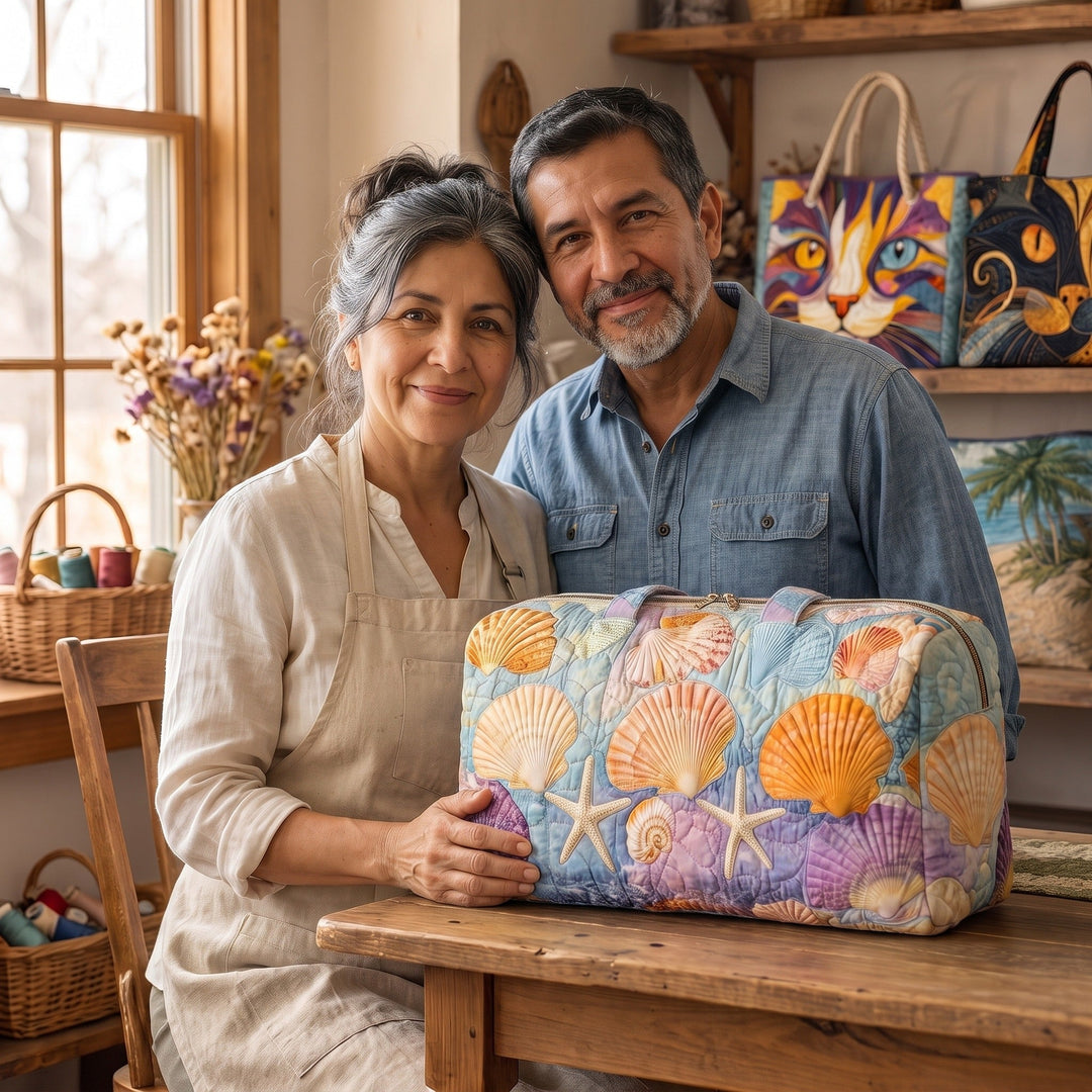Bolso de Viaje Acolchado — Caracolas de la Orilla