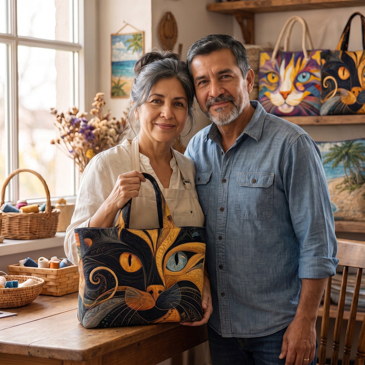 Bolso Artesanal — Gato Místico